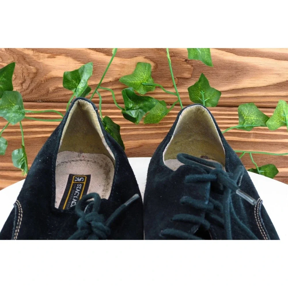 Stacy Adams Shoes Sz‎ 9 M Black Derby Oxfords Leather Men